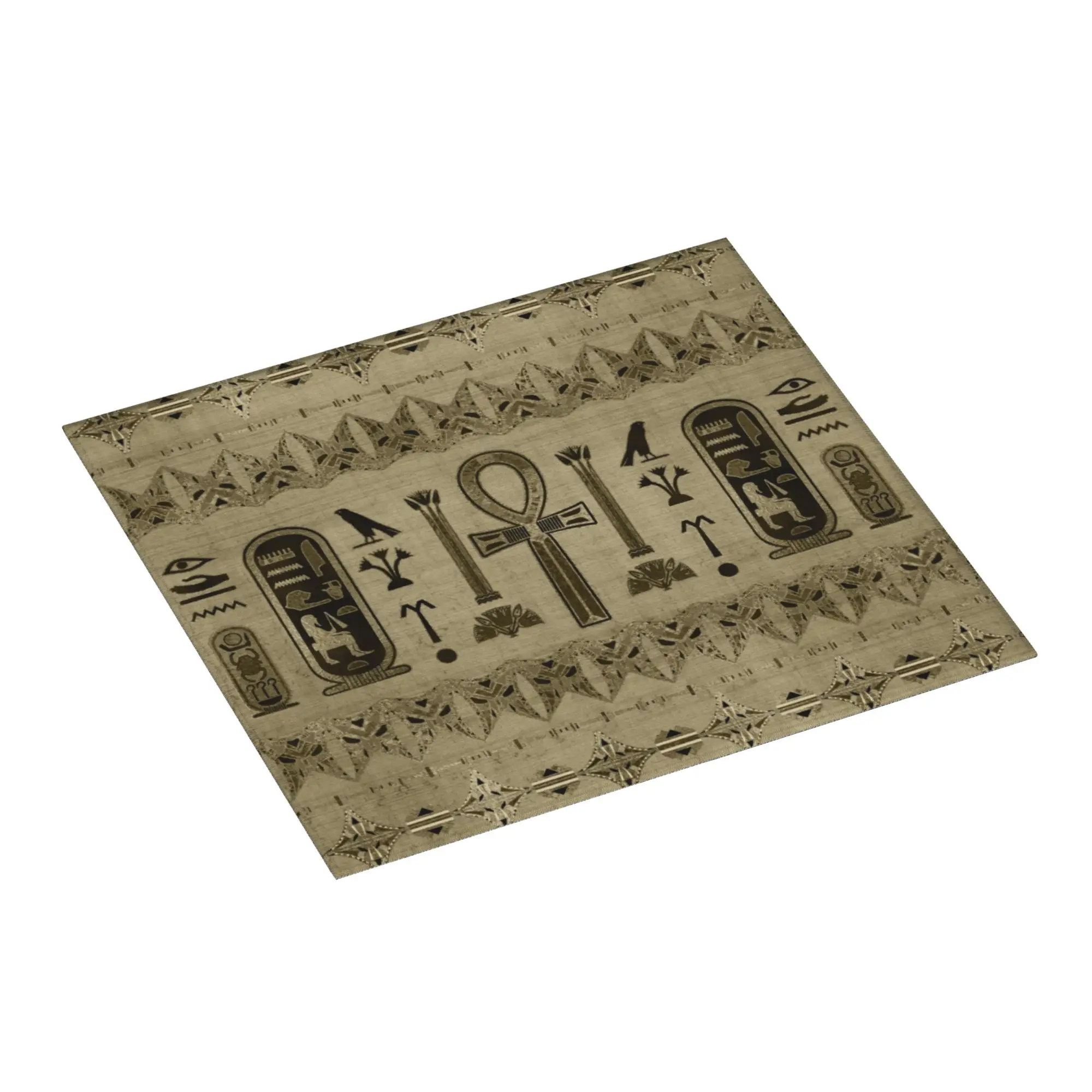 Drying Mat For Kitchen Egyptian Cross Ankh Barware Tableware Ancient Egypt Hieroglyphics Washable Kitchen Sink Drying Pad