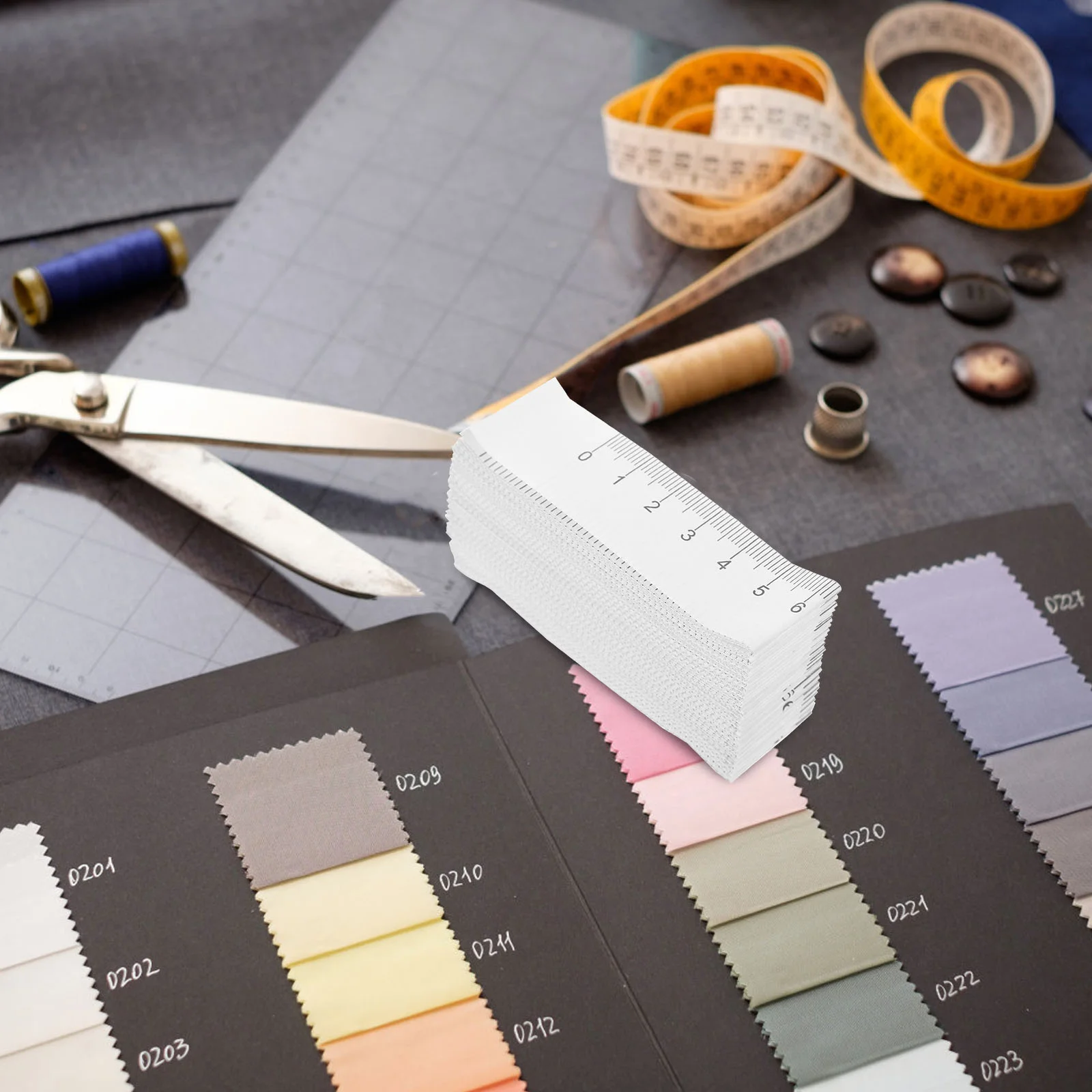

100 Pcs Double Sided Adhesive Tape Meter Long Paper Measuring Ruler for Use Measure Baby Head Newborn