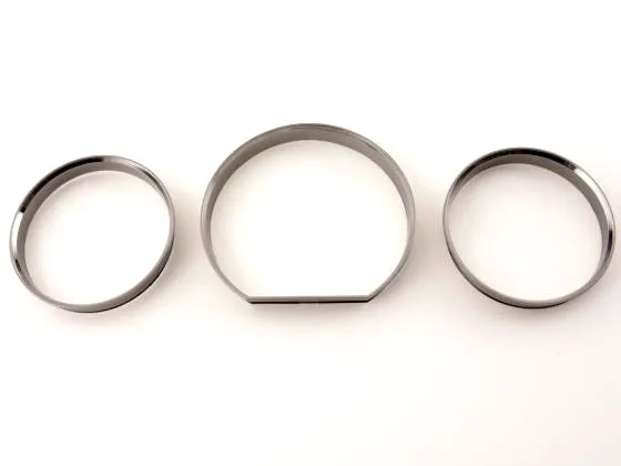 2 SETS Chrome Styling Dashboard Gauge Ring Set for Mercedes Benz E Class W124