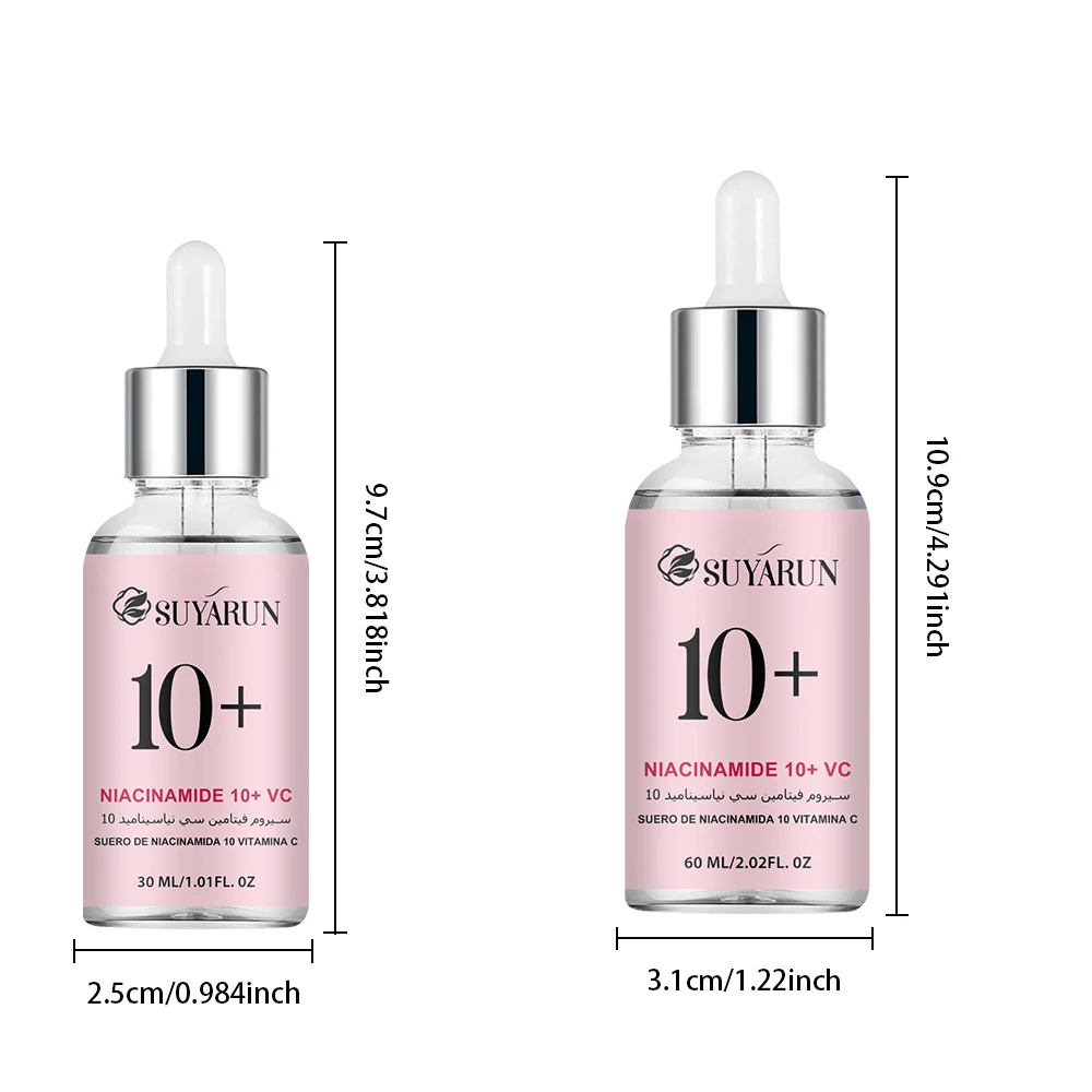 SUYARUN Ниацинамид + Сыворотка для лица с витамином С — осветляющая, против старения, корректор темных пятен для всех типов кожи.