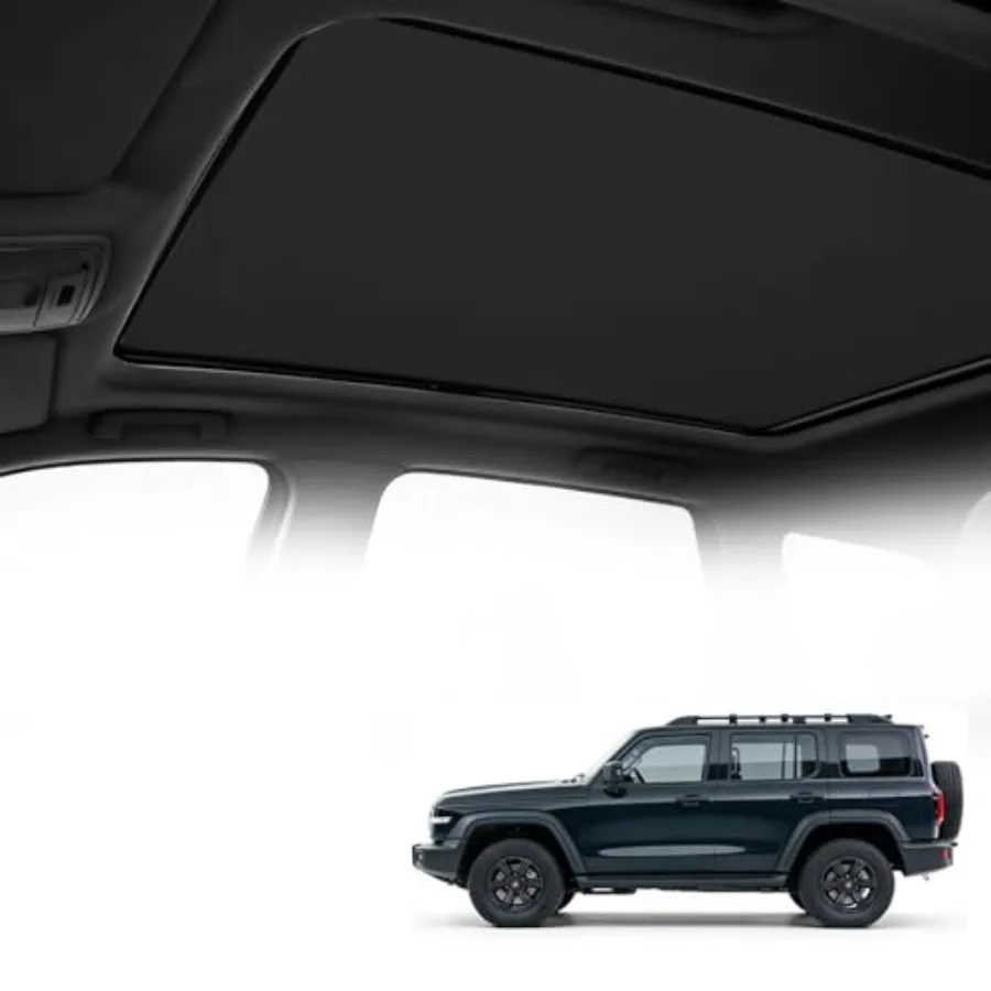 Car Panorama Sunroof Sunshade Curtain Roller Blind Cover Assembly EJ7Z78519A02AE for Lincoln MKC 2014- Black UV-Blocking, Easy-