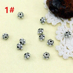 50Pcs Tibetan Silver Spacer Beads Metal Spacer Beads for Jewelry Making, Bracelet Necklace Craft Beads for Jewelry Findings image 3
