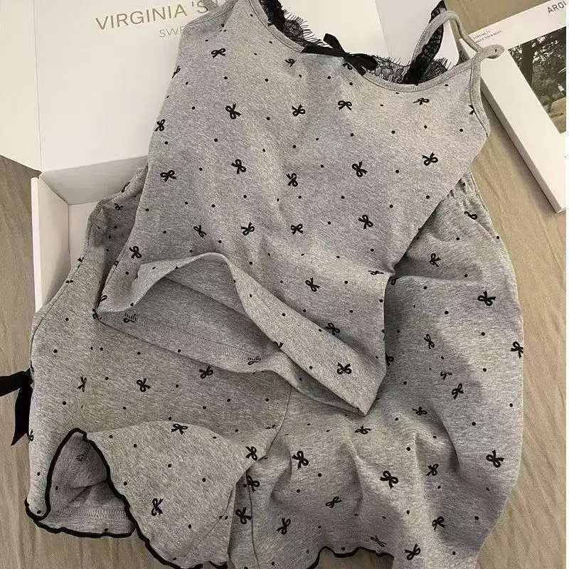 Women's Summer Suit Women's Pajamas Set Trousers Sets Sleepwear Pijama Pajama Woman Shorts Home Clothes Sleep Lounge Underwear