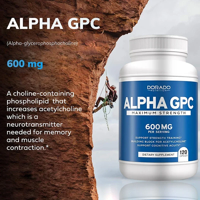 Alpha GPC Choline Brain Supplement for Acetylcholine Advanced Memory Formula, Focus and Brain Support Supplement