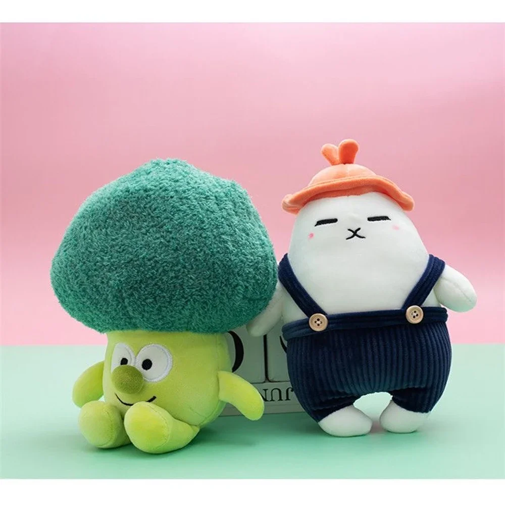 Coussin de dessin animé de légumes mignons, carotte, lapin, brocoli, jambe jetable, sangle, radis, peluche, figurine, remplissage doux, 26cm