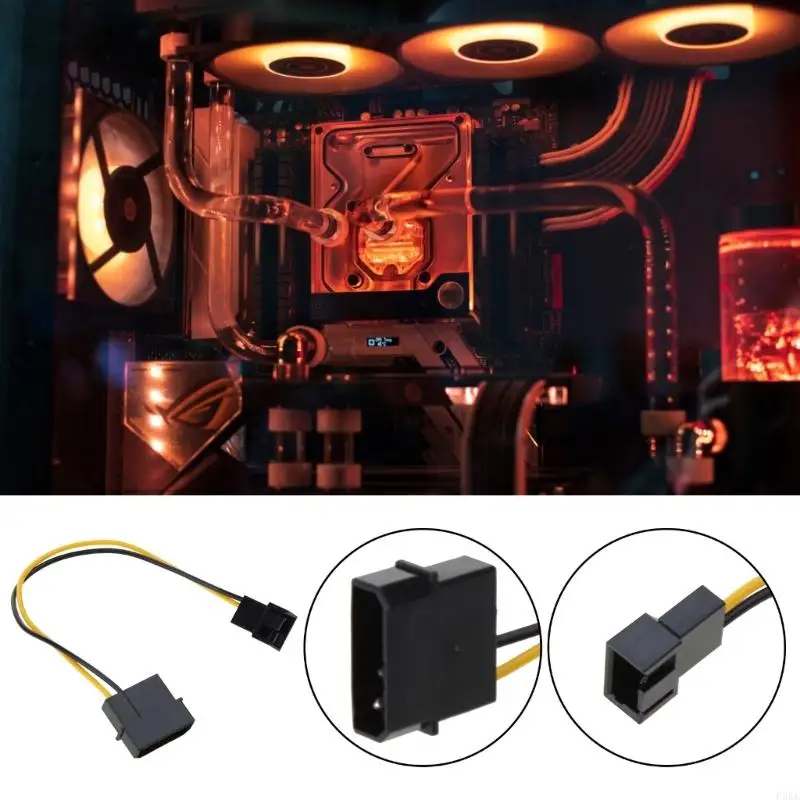 920L CPU Chasis Case Fan Power Connector Data Cable Adapter For 4-Pin Molex IDE to 3-Pin a Regular Molex IDE Power Connector
