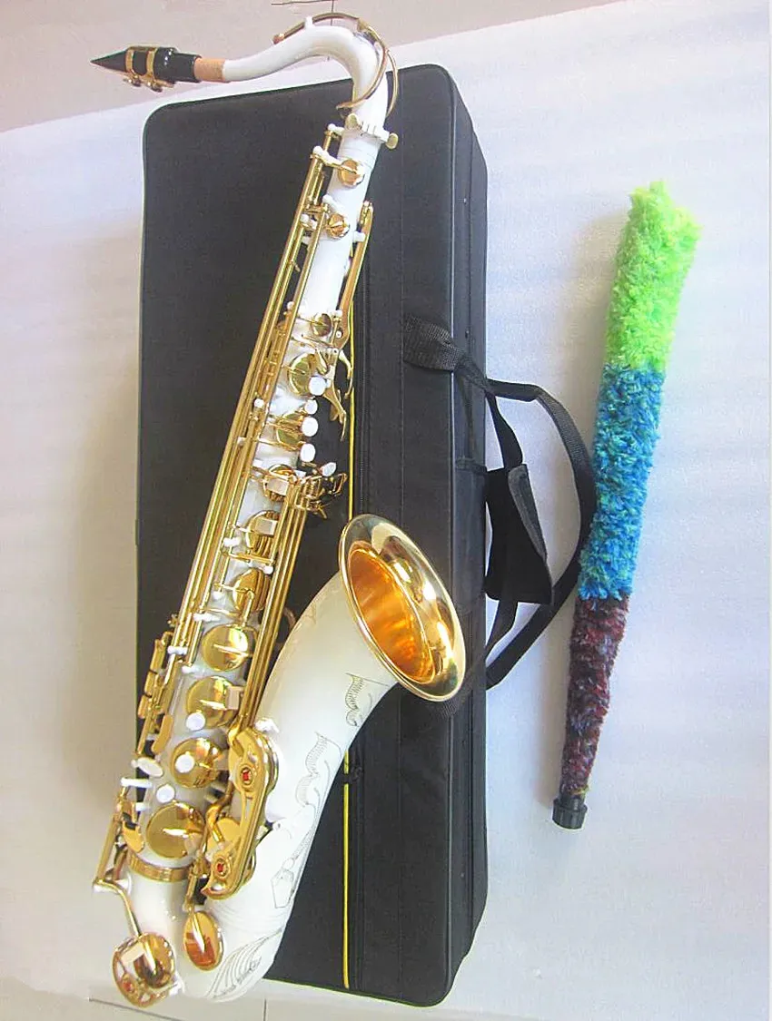 

Новый профессиональный тенор-саксофон Bb из латуни с клавишами цвета белого золота, музыкальный инструмент, модель 2026 года