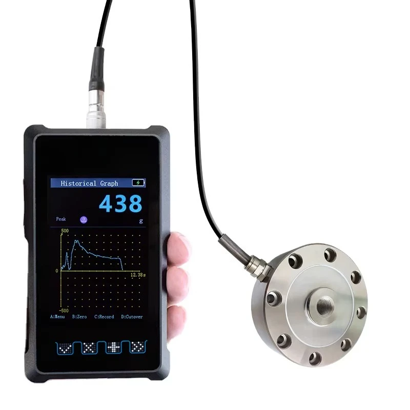 Portable Force Gauge Digital Hand Dynamometer Measuring Instrument Measuring Pull Push Load Cell Indicator Handheld Rechargeable