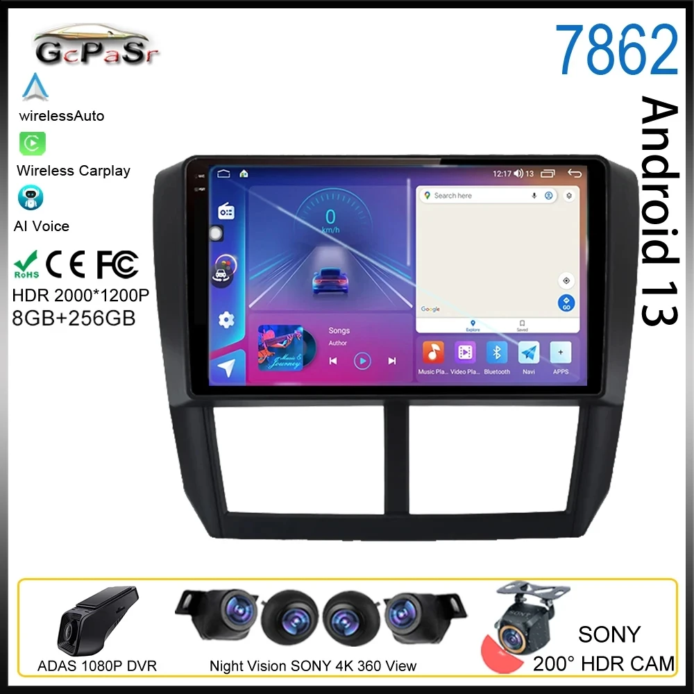 

Android 13 For Subaru For ester 3 SH Impreza 200 Car Radio Multimedia Video Player Navigation GPS Auto Carplay Rear camera 5G BT