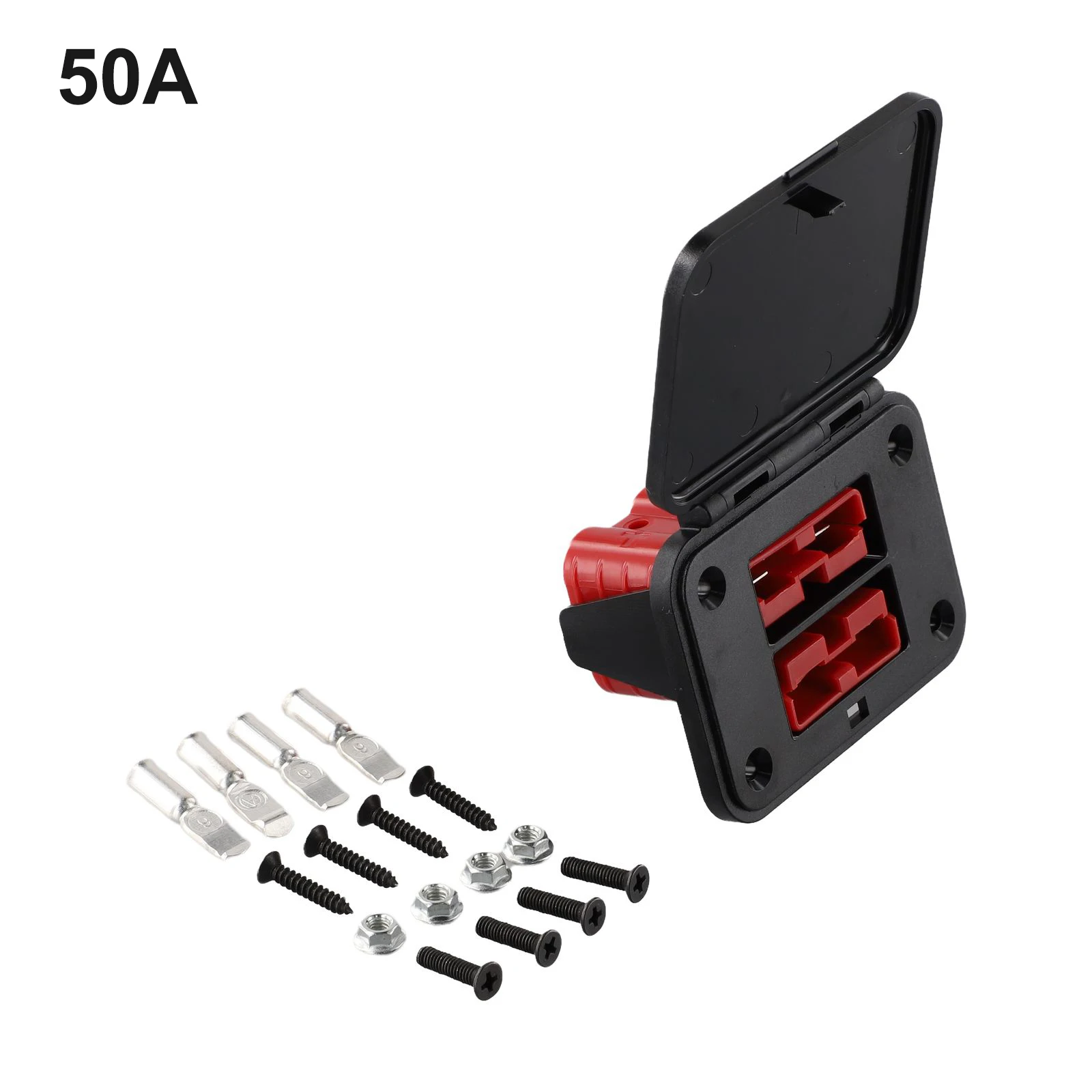 1 Set 50A Twin Dual Flush Mount Bracket For Anderson Plug Connector Flush Mounts Brackets Panel Cover For Caravan Yacht Panels