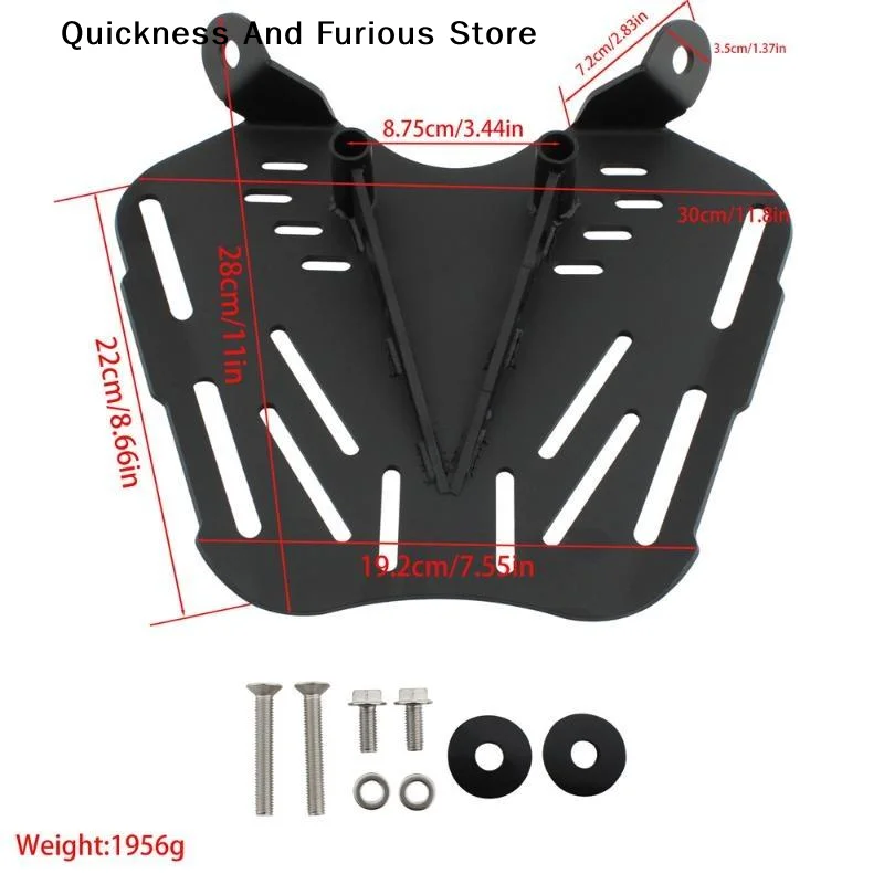 【MO】Motorcycle Rear Luggage Rack Thickened Tail Box Bracket Base Plate With Screws For Modification Cargo Travel Use