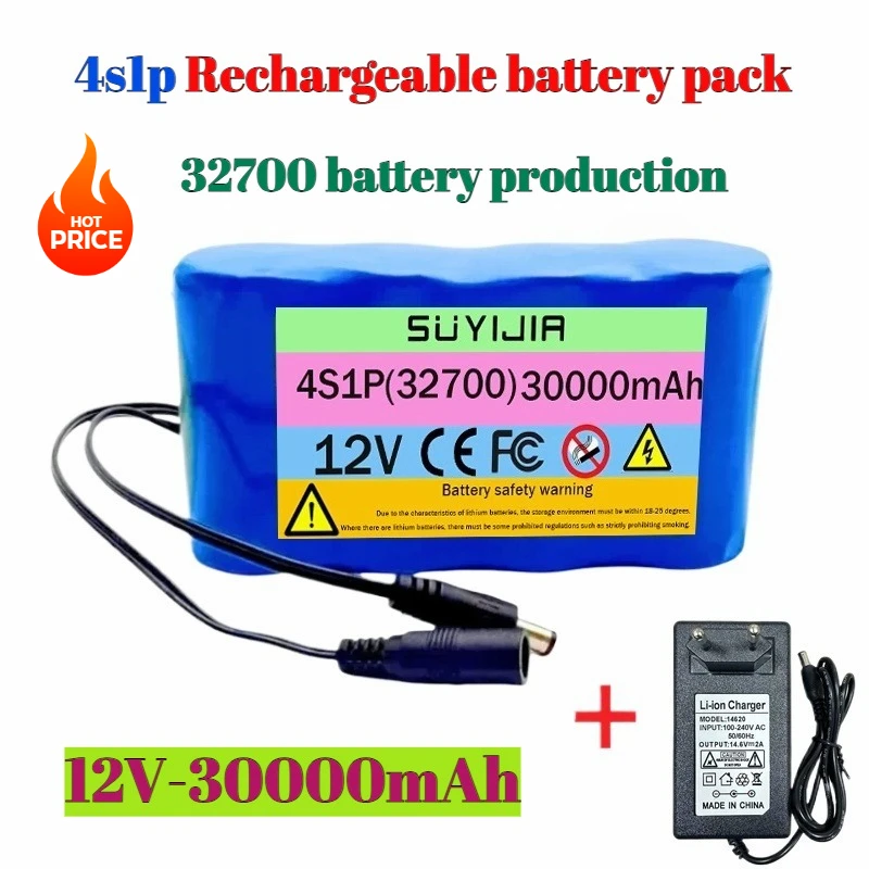 

Brand New 32700 4S1P 12V 30000mAh 4S 40A 100A Balanced BMS for Electric Boat and Uninterrupted Power Supply 12.6V 2A Charger
