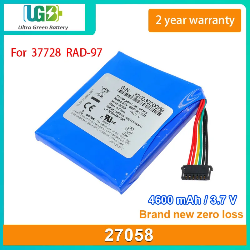 UGB New battery For Masimo 27058 37728 RAD-97 medical Battery 3.7V 4600mAh