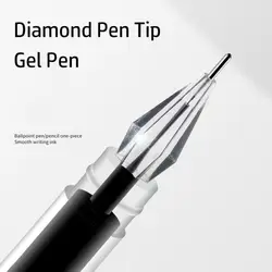 10PCS/Set Quick-drying Gel Pen Press Type 0.38mm Diamond Tip Ballpoint Pen Black/Blue/Red Ink Writing Tool Stationery