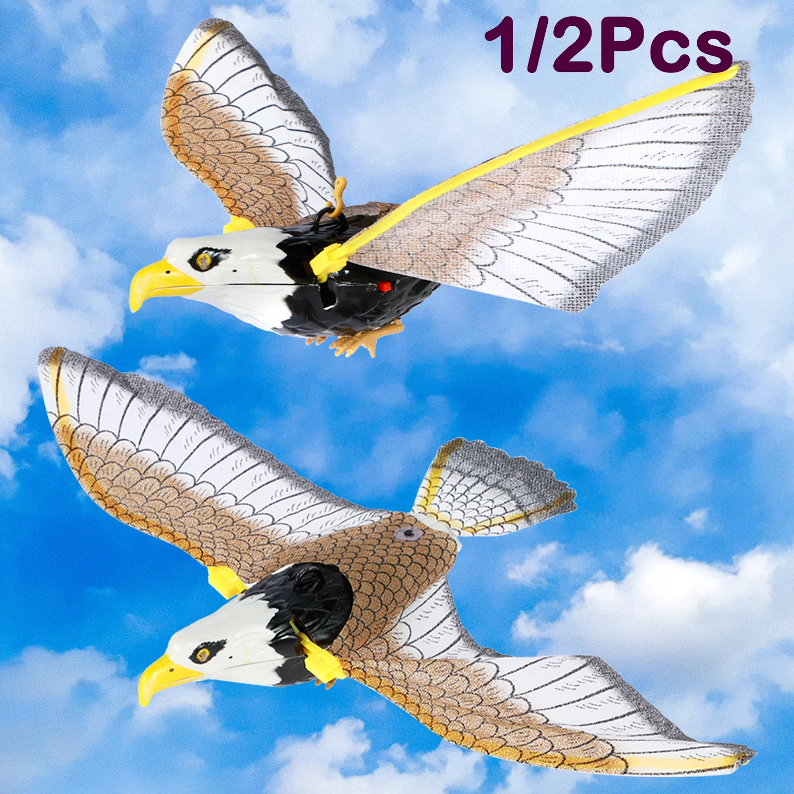 1/2Pc Simulation Vogel Interaktive Katze Spielzeug Elektrische Hängen Fliegende Linie Papagei Adler Spielzeug Teasering Spielen Kätzchen stick Scratch Spielzeug
