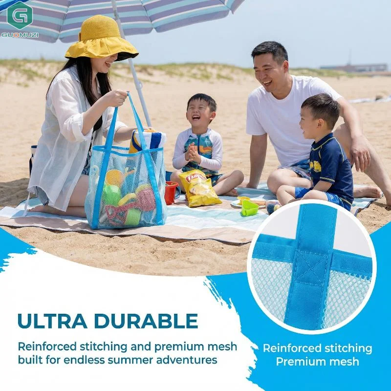 

Уличная переносная сетчатая сумка-органайзер для хранения детских игрушек, большие пляжные сумки для полотенец, женские косметички для макияжа