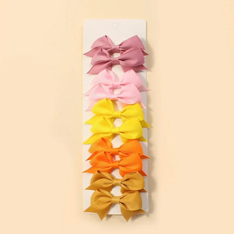 10Pcs Cute Bows Baby Hair Clips Candy Color Girls Princess Hairpins Barrettes Kids Hair Accessories