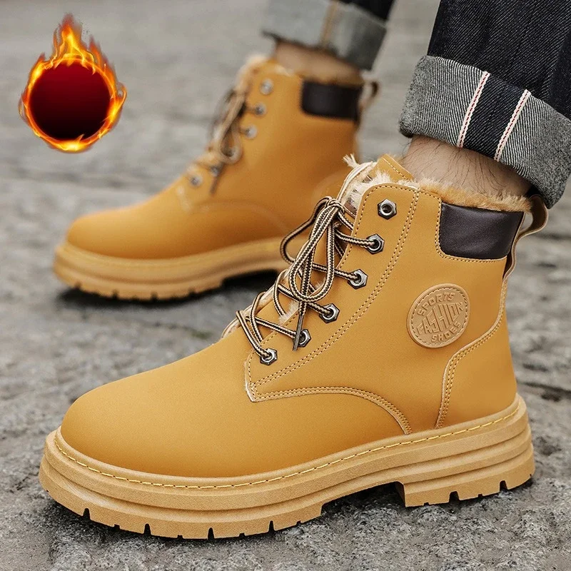 Bottes d’hiver, idéales pour les activités de plein air masculines, confortables et élégantes, offrant une excellente isolation thermique et une grande facilité d’utilisation. Les semelles P