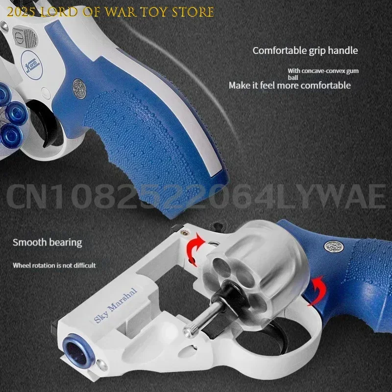 Pistola de juguete revólver de 9mm, pistola de balas blaster, pistola de juguete, armas de tiro Airsoft, regalos de cumpleaños para niños, pistola falsa Cs