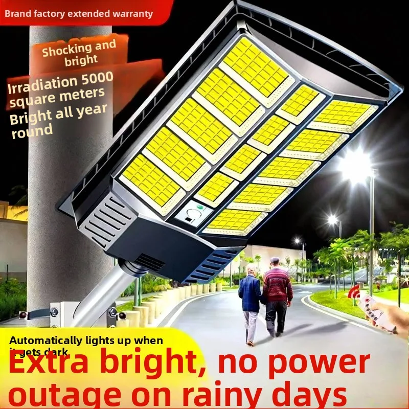 Solar light super bright large outdoor radar motion sensor waterproof automatic courtyard lamp for home