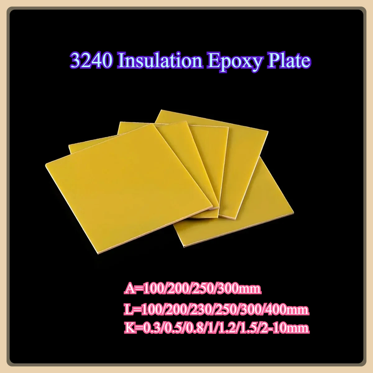 3240 Insulation Epoxy Plate / High Temperature Resistant Insulation Fiberglass Sheet Board Thickness 0.2mm-12mm