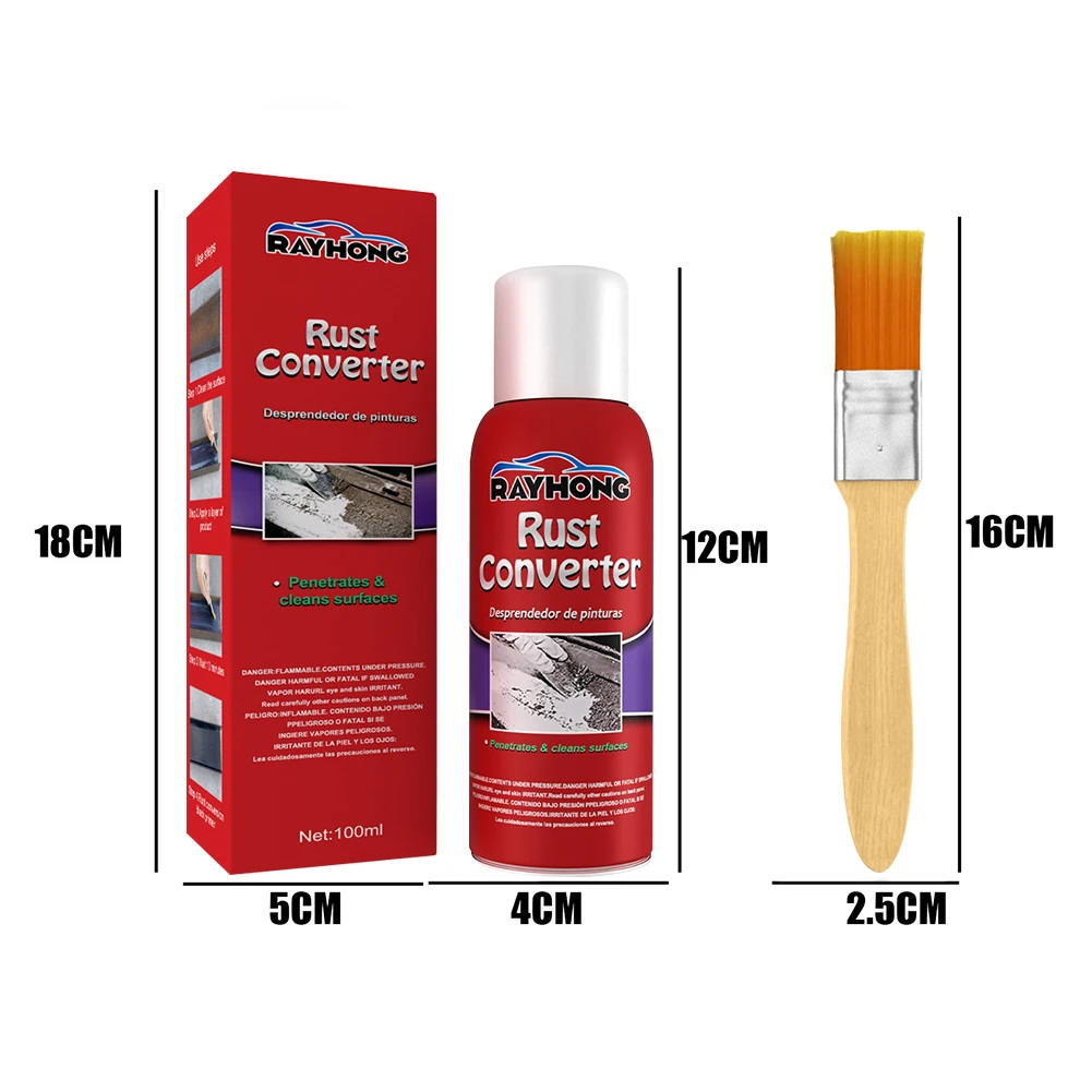 

100ml Rust Converter Spray Wheel Chassis Derusting Cleaner Agent Rust Converter