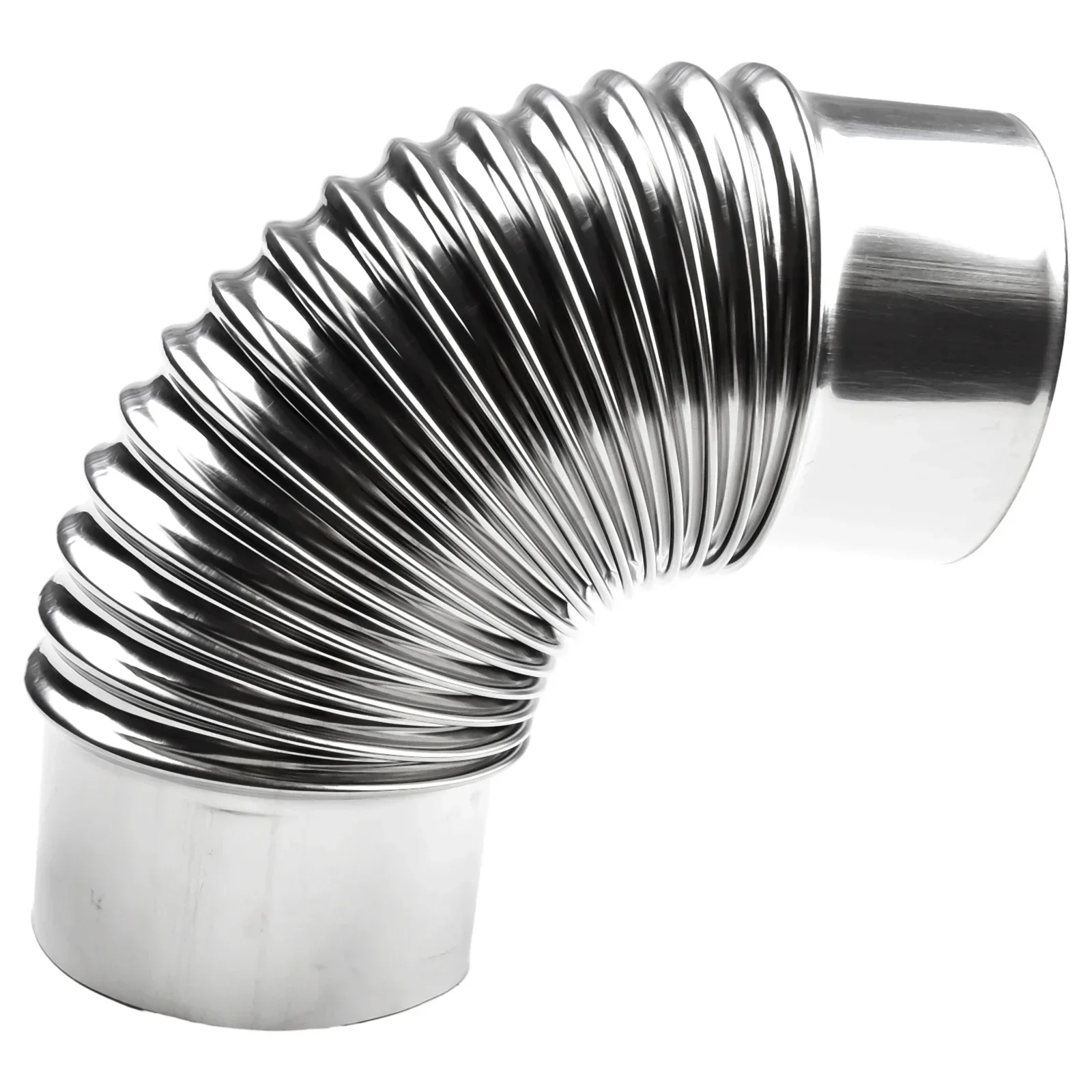 1Pcs Stainless Steel 90 Degree Elbow Chimney Liner Bend 50/60/80/100mm Flue Stove Pipe For Outdoor Camping Wood Stoves Chimney