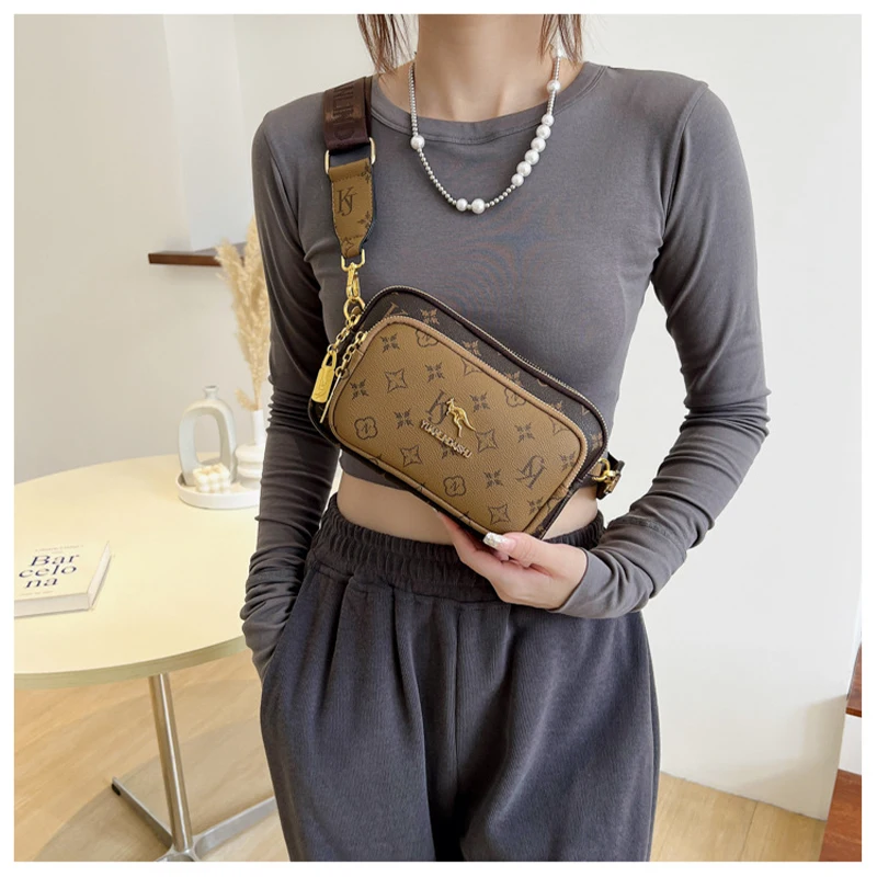 Designer Luxury Women\'S Shoulder Crossbody Bag Fashion Wallet Bag Purses Soft Leather Ladies Small Square Bag Chest Shopper Bag