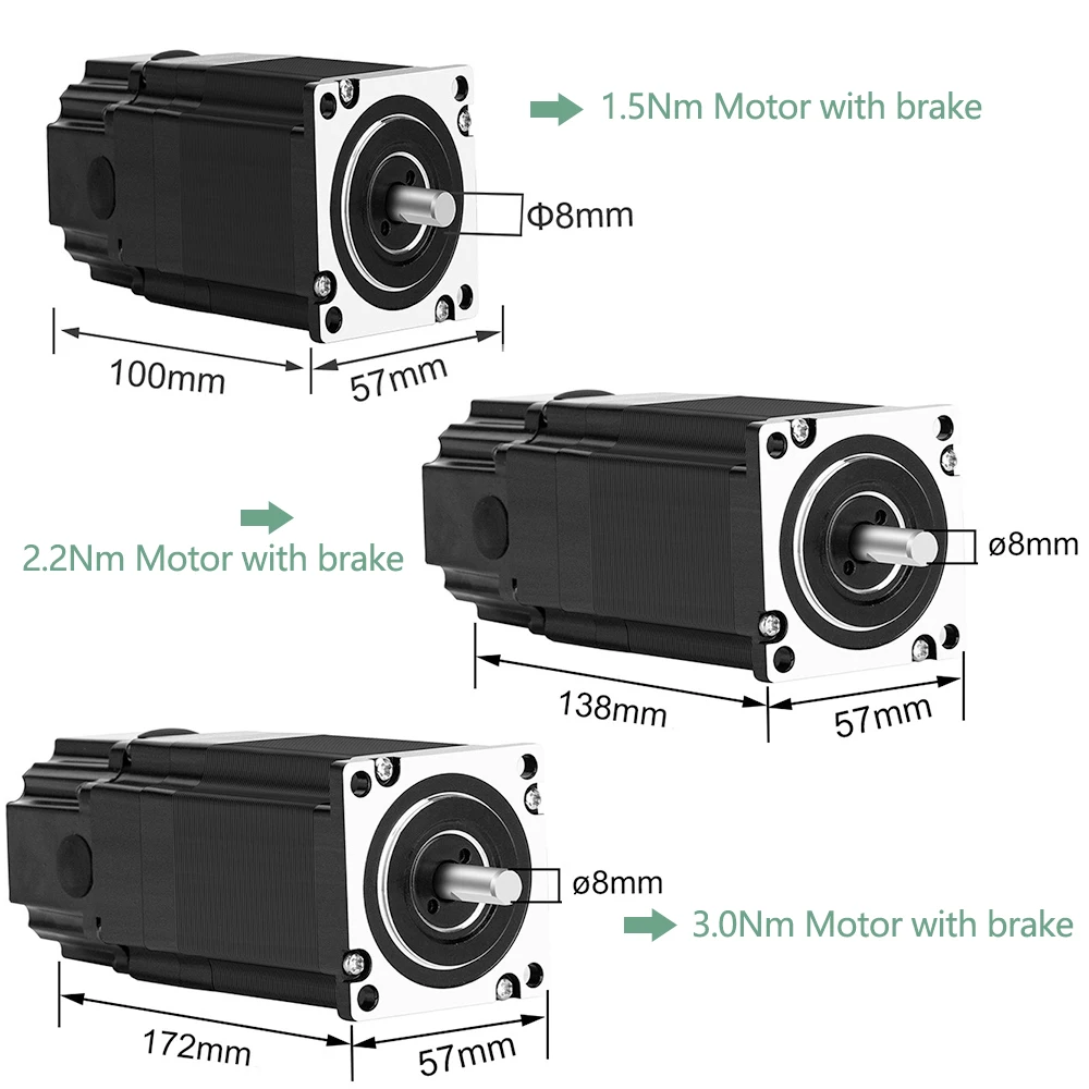 Nema23 57 zavřeno smyčka krokového motorový s enkodér 1.5nm 2.2nm 3nm lehko servo motorový hybridizace servo stejnosměrný motorový s brzda ovladač souprava