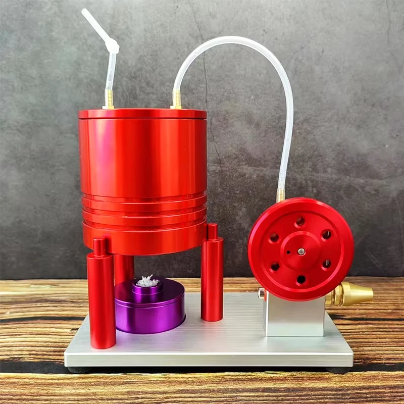 God Ice Starter Steam Engine Model Full Metal Engine Vintage with Heated Boiler Alcohol Lamp Gift Toys