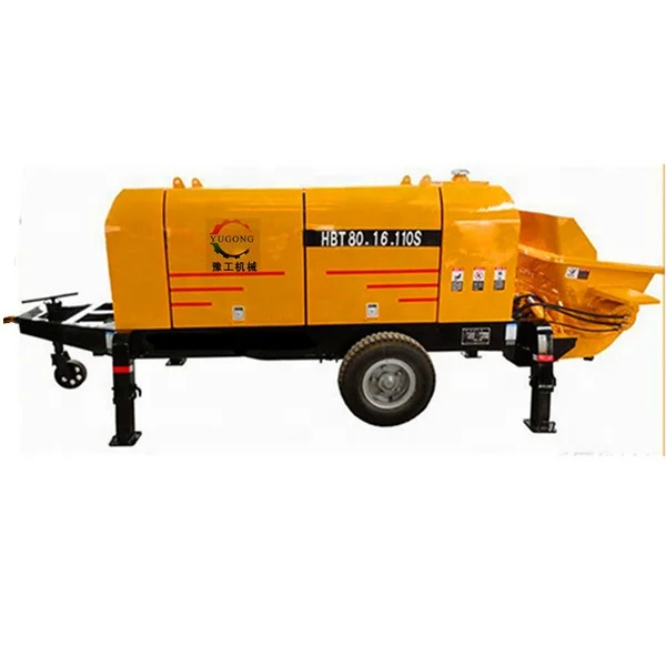 YG Concrete Mixer With Pump Electric Grount Pumps Skid Steer Portable Concrete Mixer Pump Trailer Small Diesel Cement Mixer