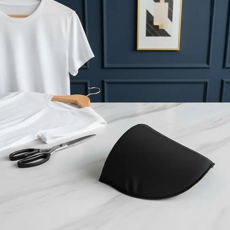 @*Big 35mm Thickened Sponge Shoulder Pads 1 Pair Black White Nude for Costumes Sewing Garment Upgrading Enhancing Appearance