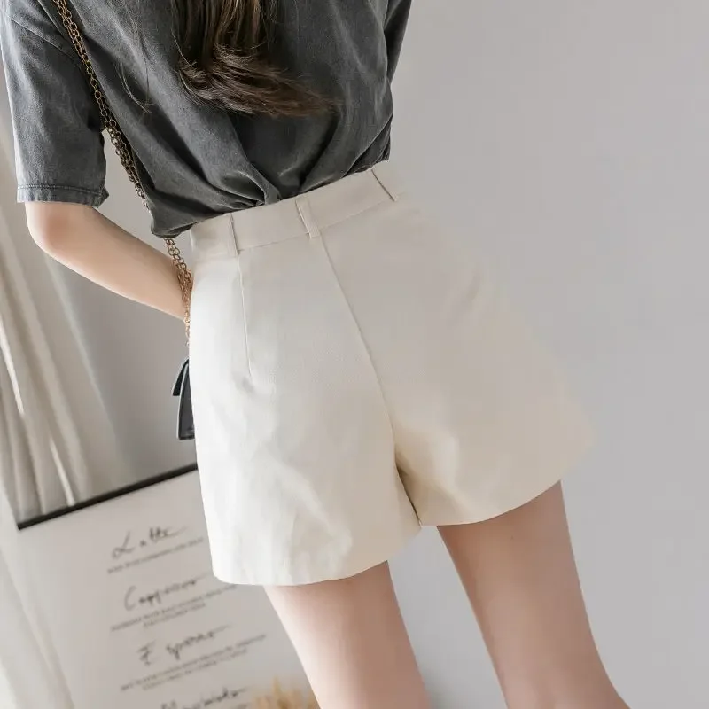 Áo Liền Quần Áo Quần Short Nữ Cao Cấp Cotton Hàn Quốc Rộng Chân Mùa Hè Trắng Plus Kích Thước Rời Gợi Cảm Màu Đen Áo Thun Hot quần Ngắn