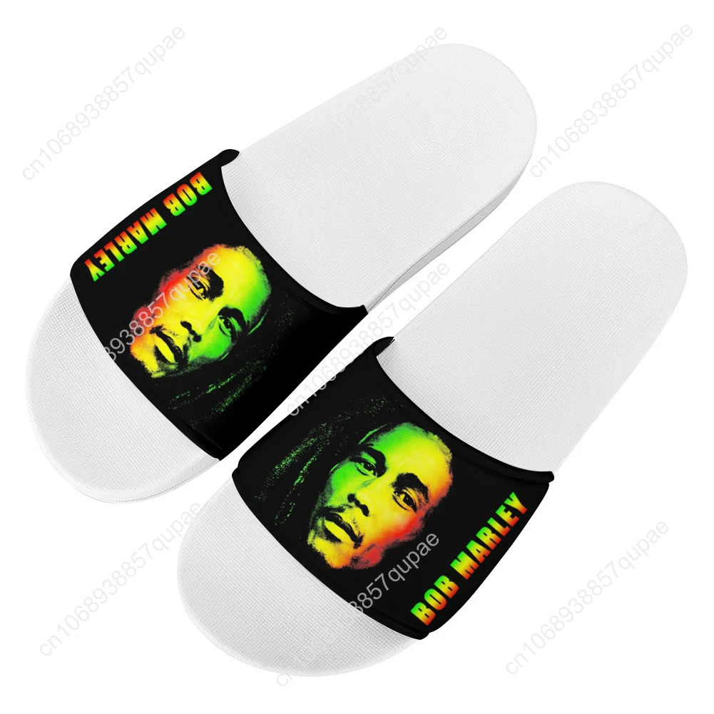 Bob Marley Reggae Rasta Slippers Home Water Shoes Fashion Women Teenagers Fashion Beach Pool Sandals Custom Made Summer Slipper