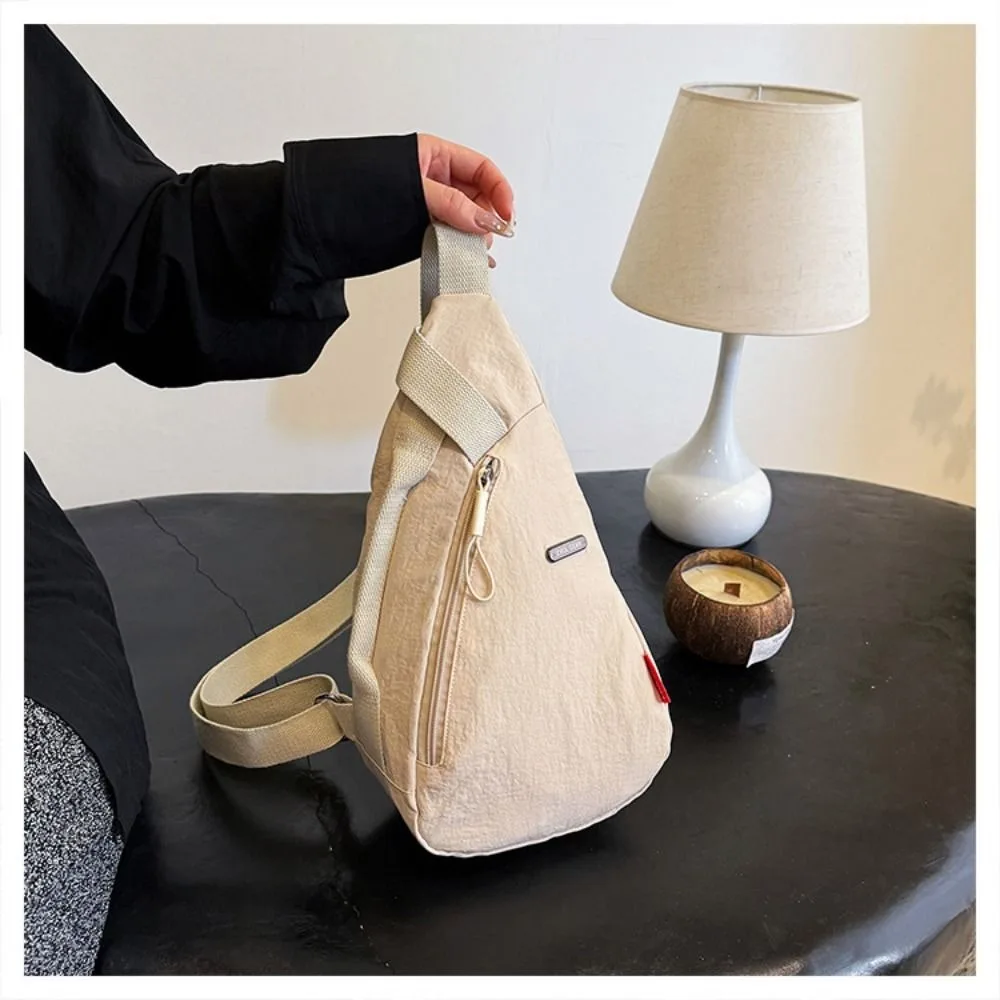 Droplet Shaped Nylon Waterproof Unisex Chest Bag Women Sport Phone Crossbody Bag Men Cycling Portable Versatile Shoulder Bag