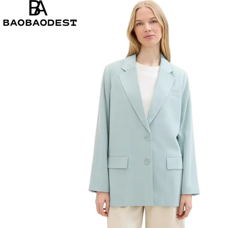 

"Designer women's sports Jacket - Customizable loose suit jacket - Formal/casual workwear - Wool blend - Free size adjustment"
