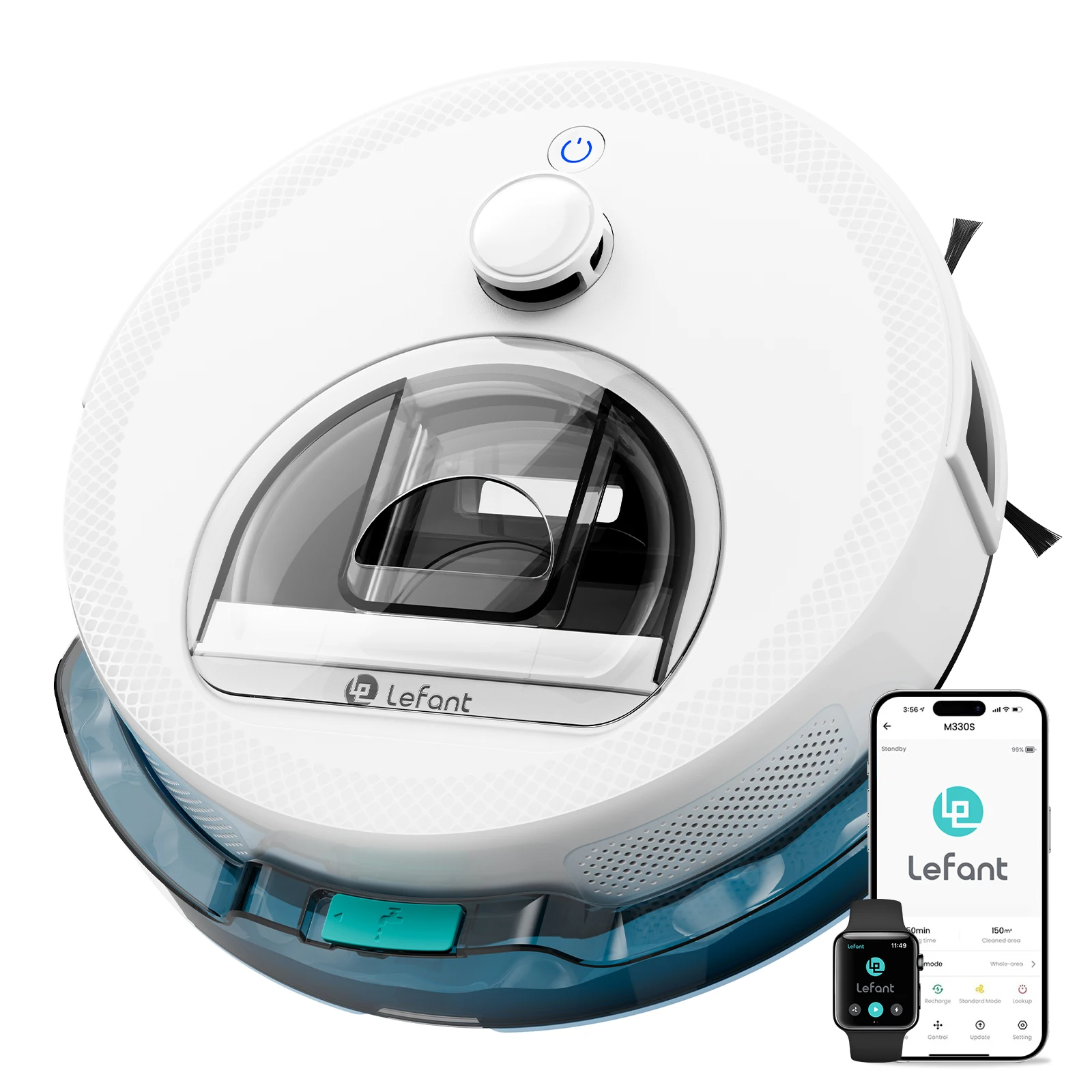 Lefant M330 Pro Robot Vacuum and Mop combo, 5000Pa,dTOF LiDAR Navigation, Alexa/Google/WiFi,Ideal for Pet Hair