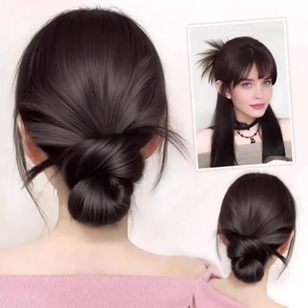 Hair Claw Clip-On Feather Wig Natural Appearance Hair Clip Lightweight Material Non-Slip Grips Bun Clip