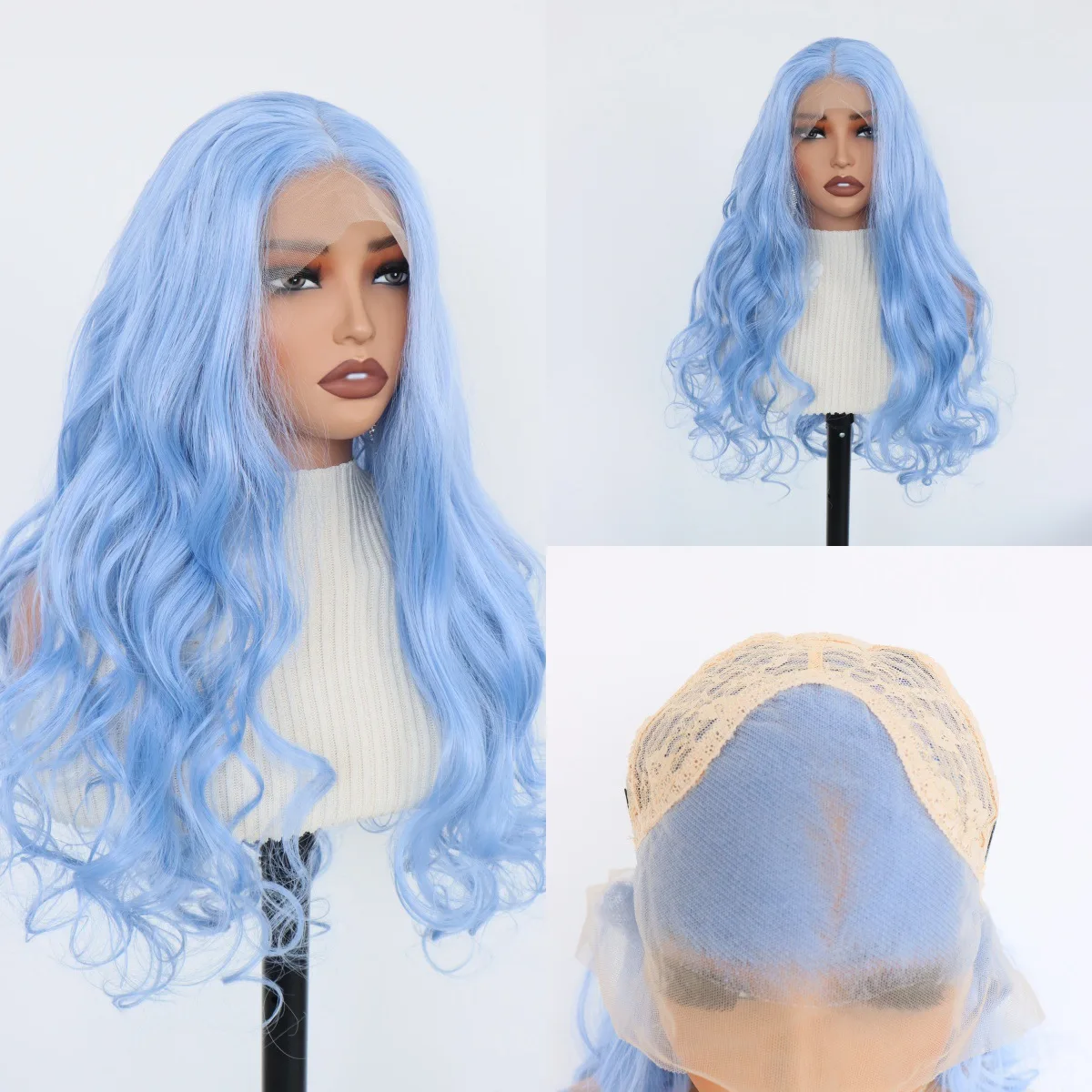 13×4-ice-blue-long-wavy-lace-front-wig-heat-resistant-synthetic-hair-suitable-for-women's-daily-wear-parties-and-cosplay