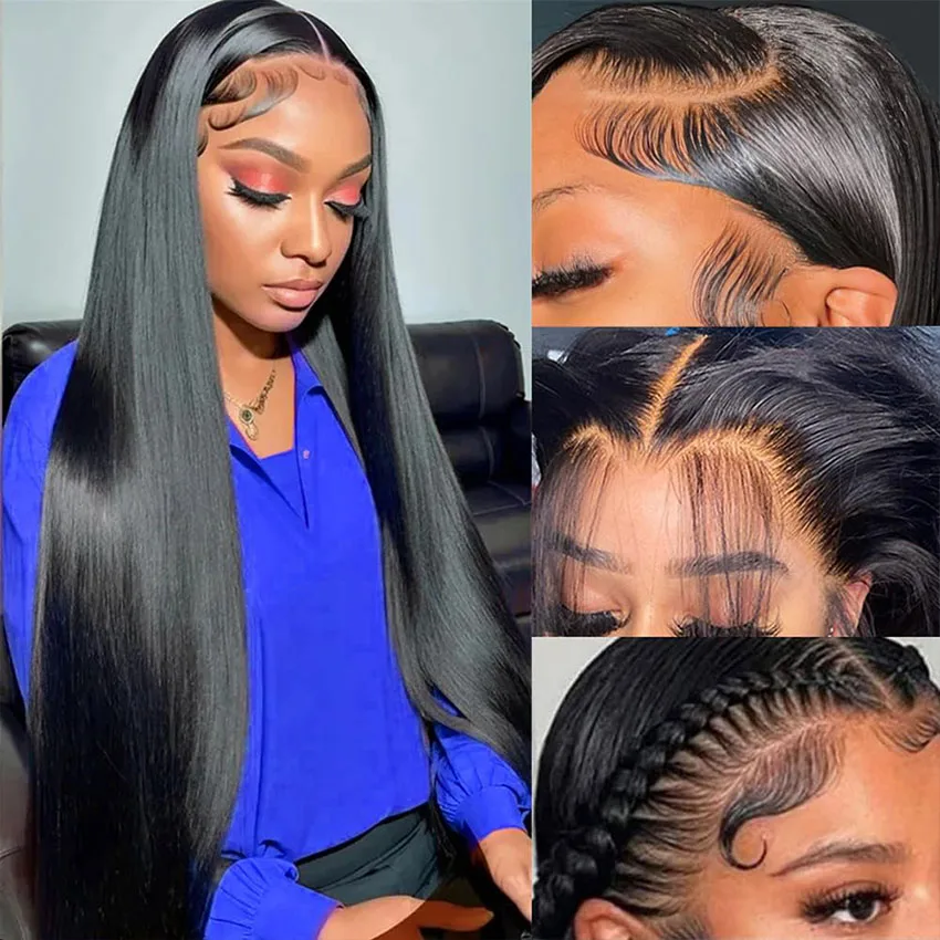 

Transparent Lace Frontal Wig Pre Plucked With Baby Hair Indian 13x6 Straight Lace Front Human Hair Wigs For Black Women TIANTAI