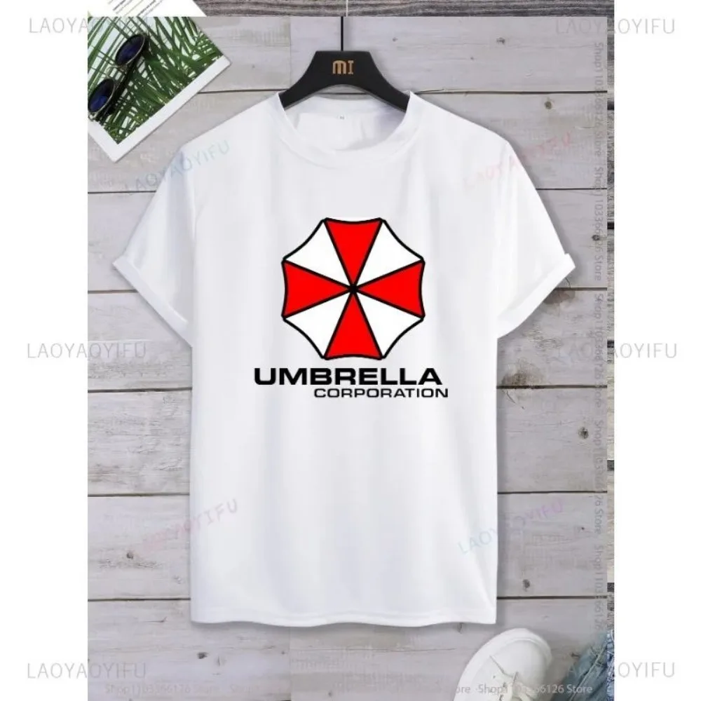 T-shirt estampada da U-Umbrella Company para homens, manga curta, decote em O, casual, clássica, moda, nova, tecnologia, 2024