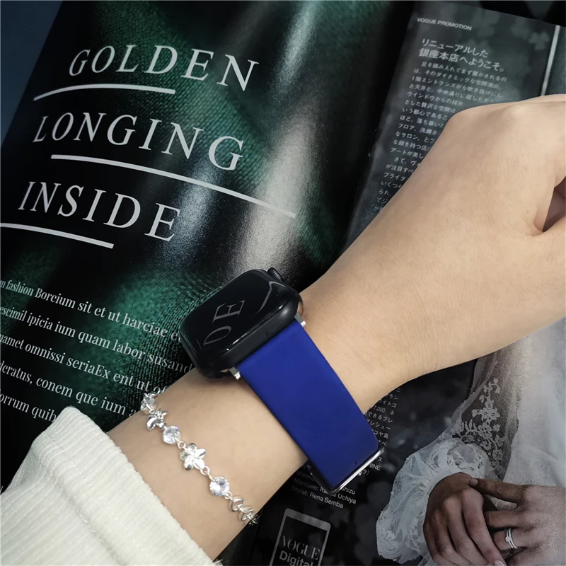 49 مللي متر 38/42 مللي متر حزام عادية لينة سوار iWatch سلسلة 8 7 6 54 se Ultra جلد حزام ل ساعة يد آبل 44 مللي متر 40 مللي متر 45/41 مللي متر