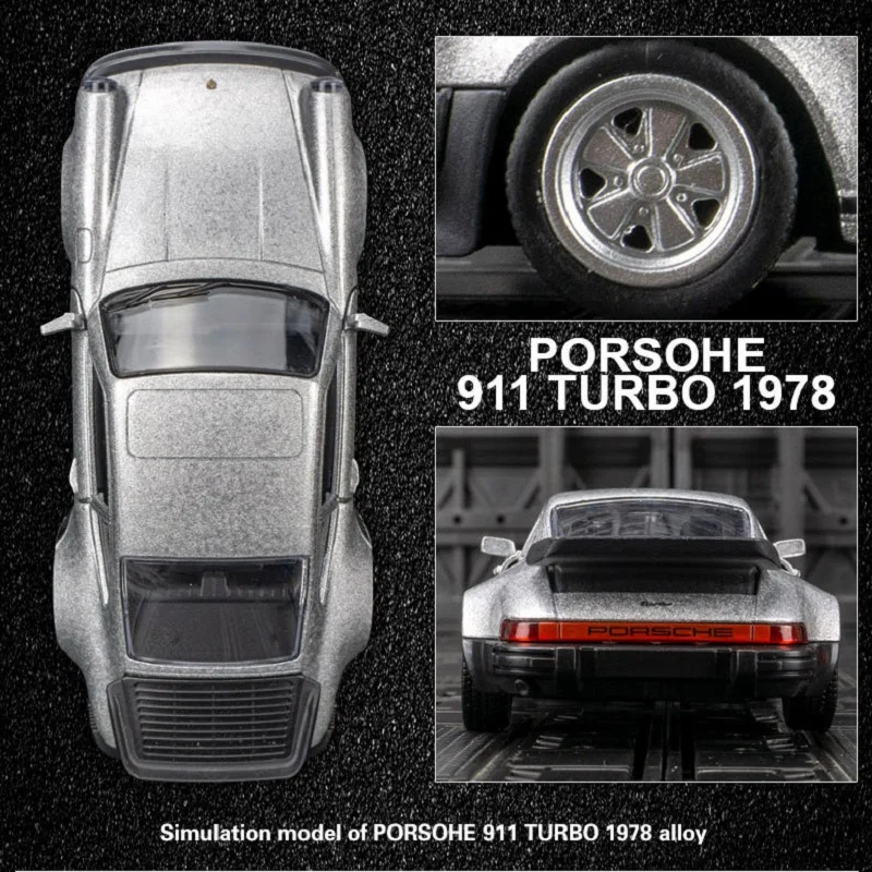 Simulazione Diecast & Toy Vehicle Porsche 911 Turbo 1978 Retro Classic Supercar RMZ città 1:36 Modello di auto in lega Regali per i bambini
