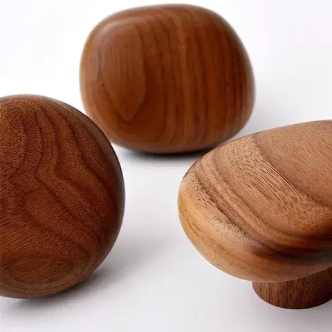 Skandinavisk massivt trähandtag Klädkrok Kappkrok Väggmonterad krok Stansfri dörr Klädhängare Formad stendörr Skåpdörr 6 best sales topstoney - №2