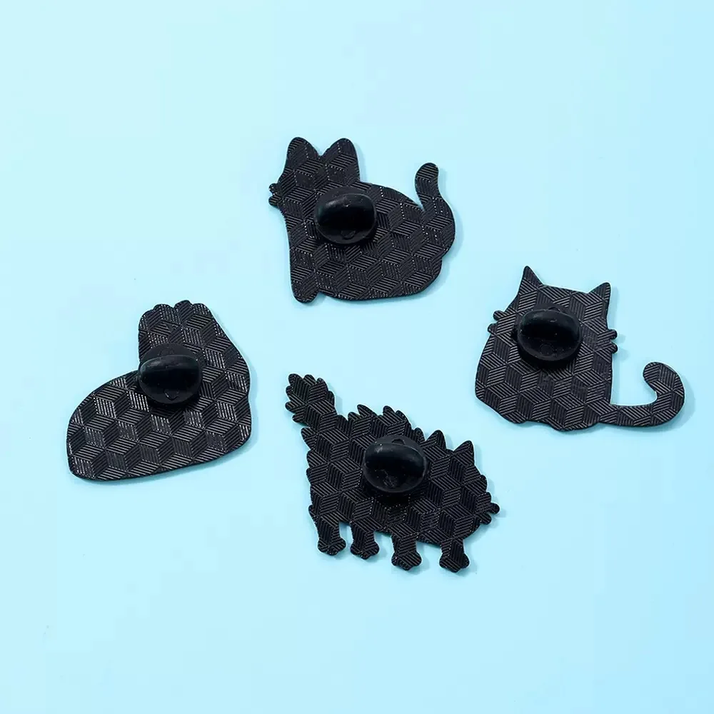Heye série gato preto gatinho fofo roupas de animais, chapéu, mochila, estojo de lápis, acessórios, crachá, broche de pino presente conjunto de 4 peças