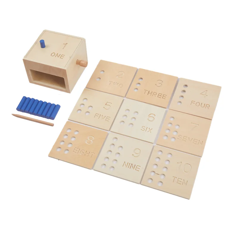 Juguetes Educativos Montessori, juego de clavija para niños, actividades matemáticas, recursos de aprendizaje de números, práctica de coordinación mano-ojo