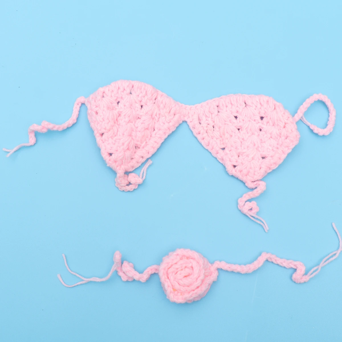 

Lovely Photography Crochet Headband Bra Tail Newborn High Quality Comfortable Easy Wash Perfect Props For Photo Prop Mermaid
