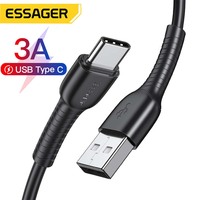 Essager USB Type C Cable For Samsung S20 S10 Xiaomi mi 10 Pro Type-C USB-C 3A Fast Charging Charger TypeC USBC Data Wire Cord