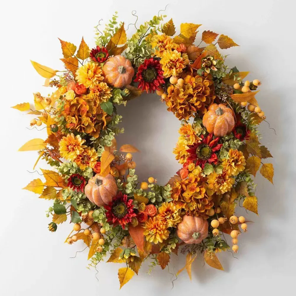 Fall Harvest Pumpkin Wreath 2