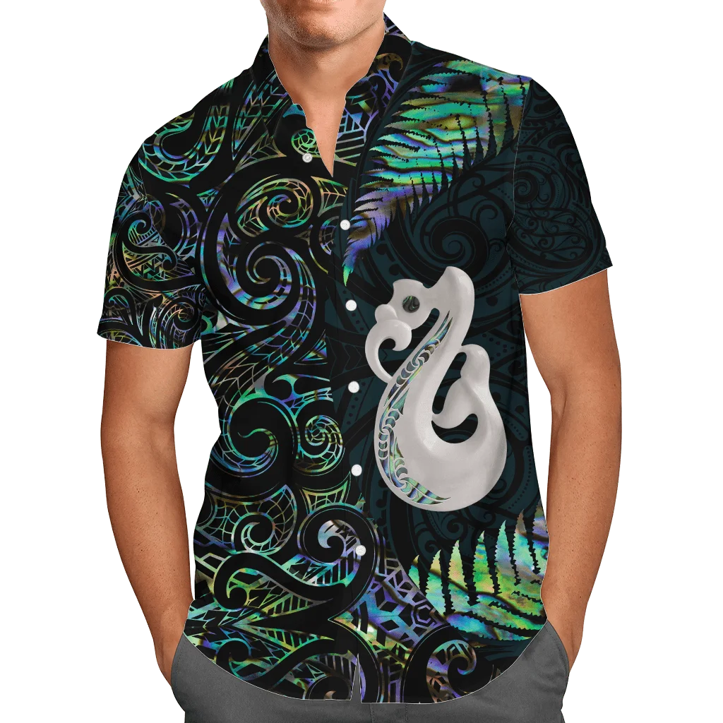 

Maori Fish Hook Aotearoa New Zealand 3D Beach Hawaiian Shirt Men Short Sleeve Shirt Men Shirts 2023 Oversized 5XL Chemise Homme